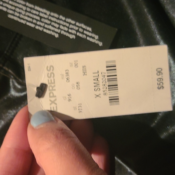 Express Black Leather-Look Leggings - Picture 3 of 5